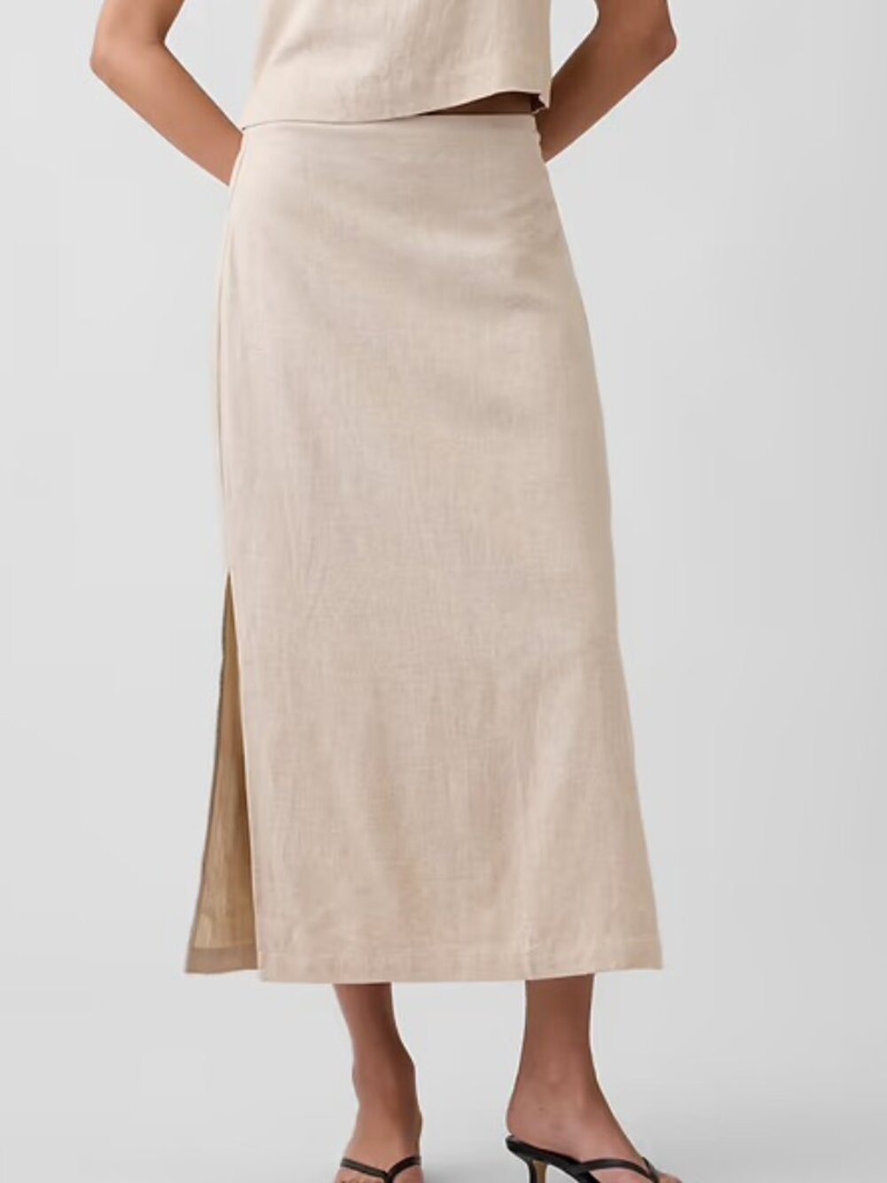 Gap Linen Blend Maxi Skirt
